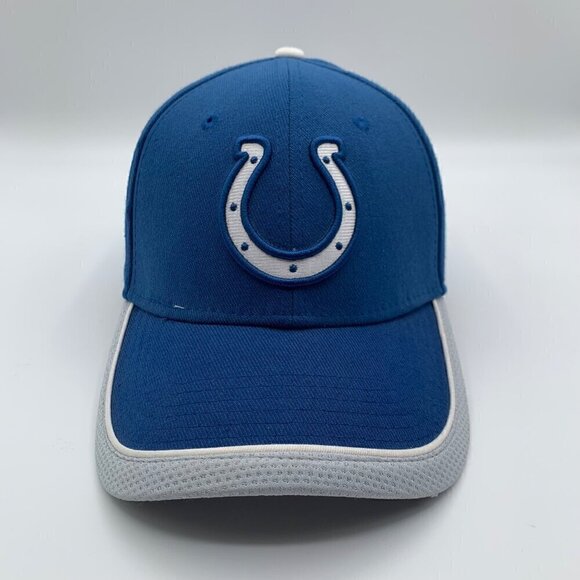 Indianapolis Colts NFL Blue Gray New Era 39Thirty Stretch Fitted Hat Mens S/M - Picture 2 of 5